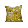 Mustard Botanical Print Cushion – Scandinavian Style