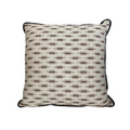Navy and Ivory Dash Weave Cushion – Modern Woven and Plain Reverse