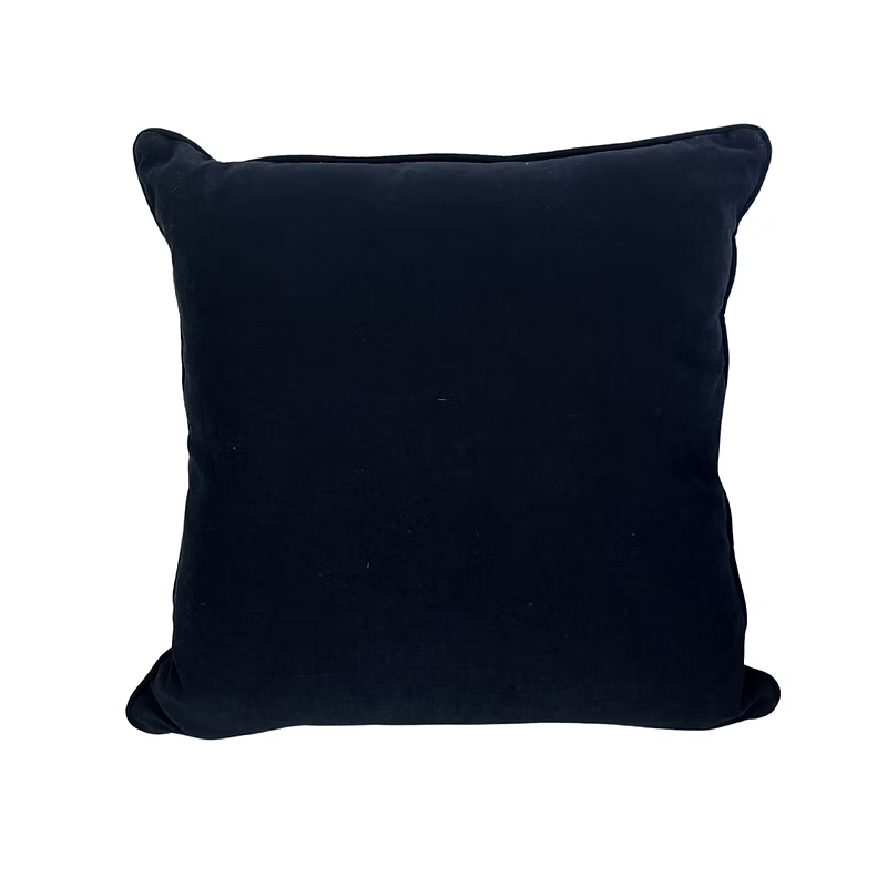 Navy and Ivory Dash Weave Cushion – Modern Woven and Plain Reverse