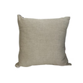 Taupe Meadow Grass Cushion – Botanical Print and Plain Reverse